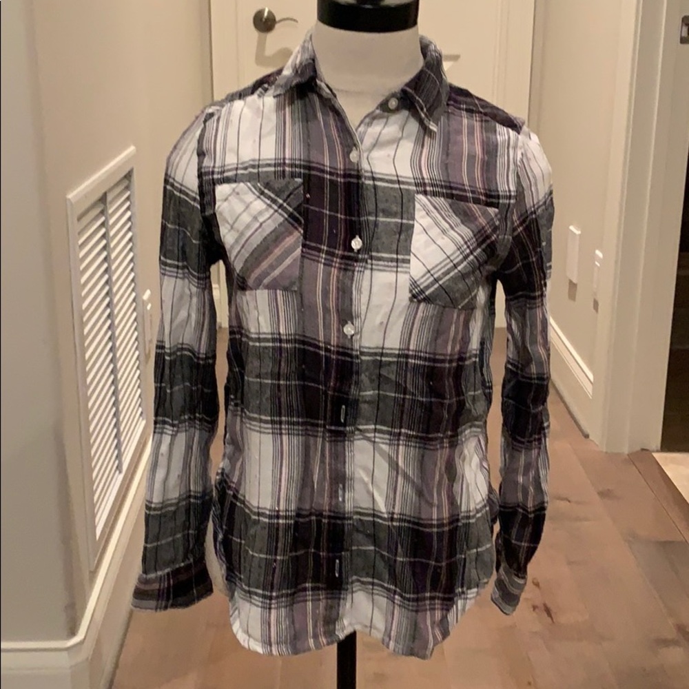 Girls black and pink flannel